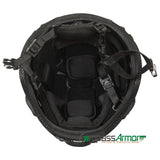 MICH Ballistic Helmet with sides-rails, Cover and NVG mount MICH 2000AT